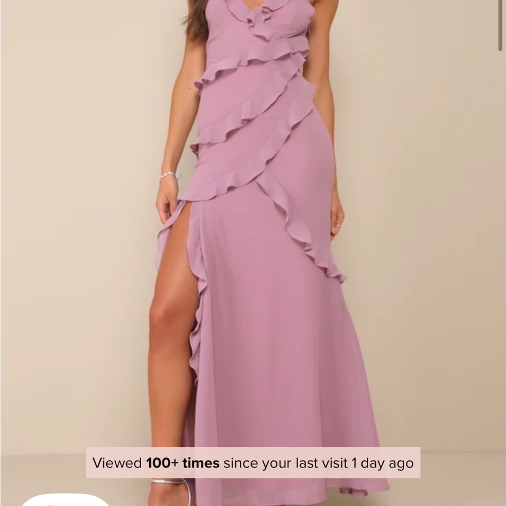 Lulu’s Lavender Ruffle Dress